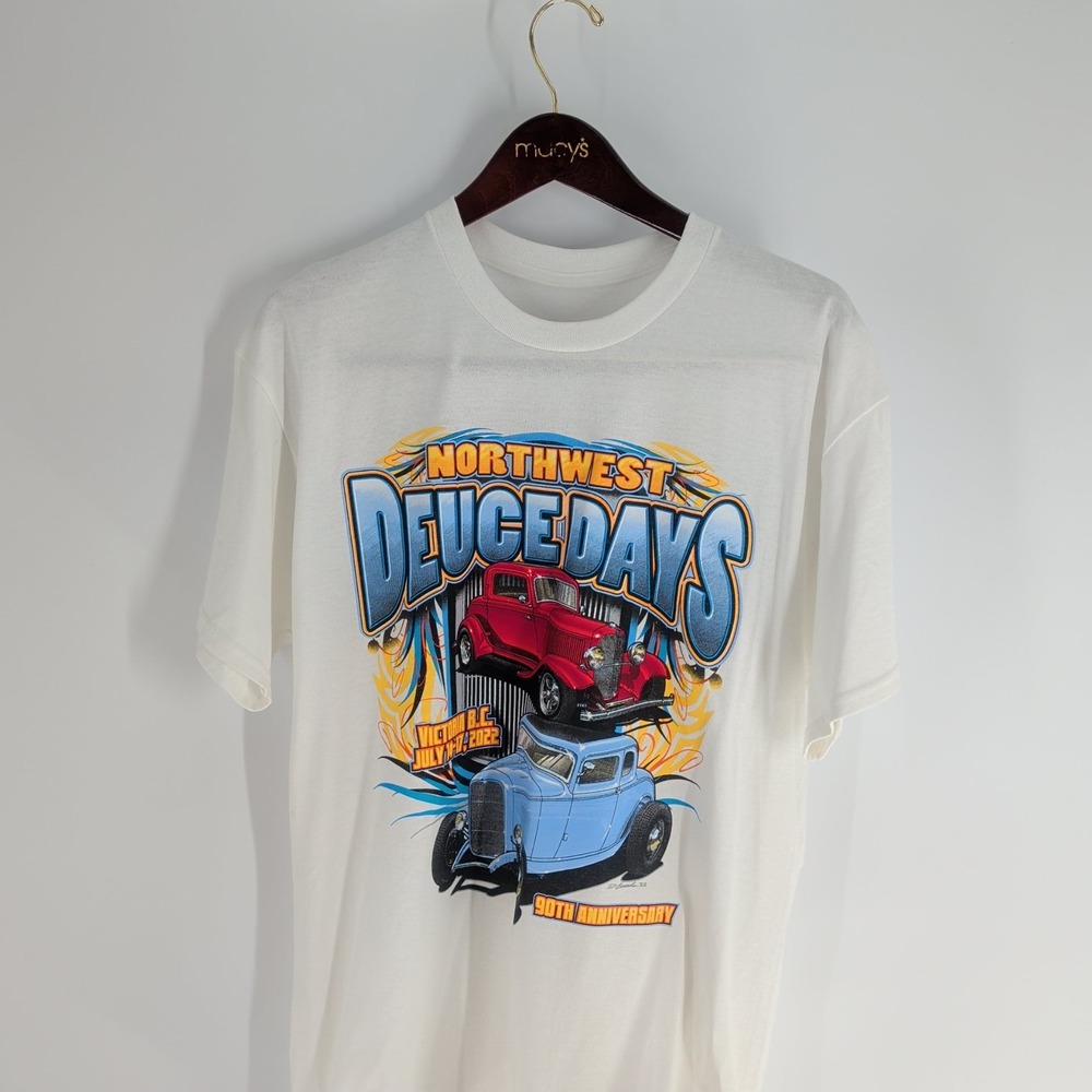 Ford Northwest Deuce Days Ocean Park‎ 90th Anniversary Graphic Print Tee White